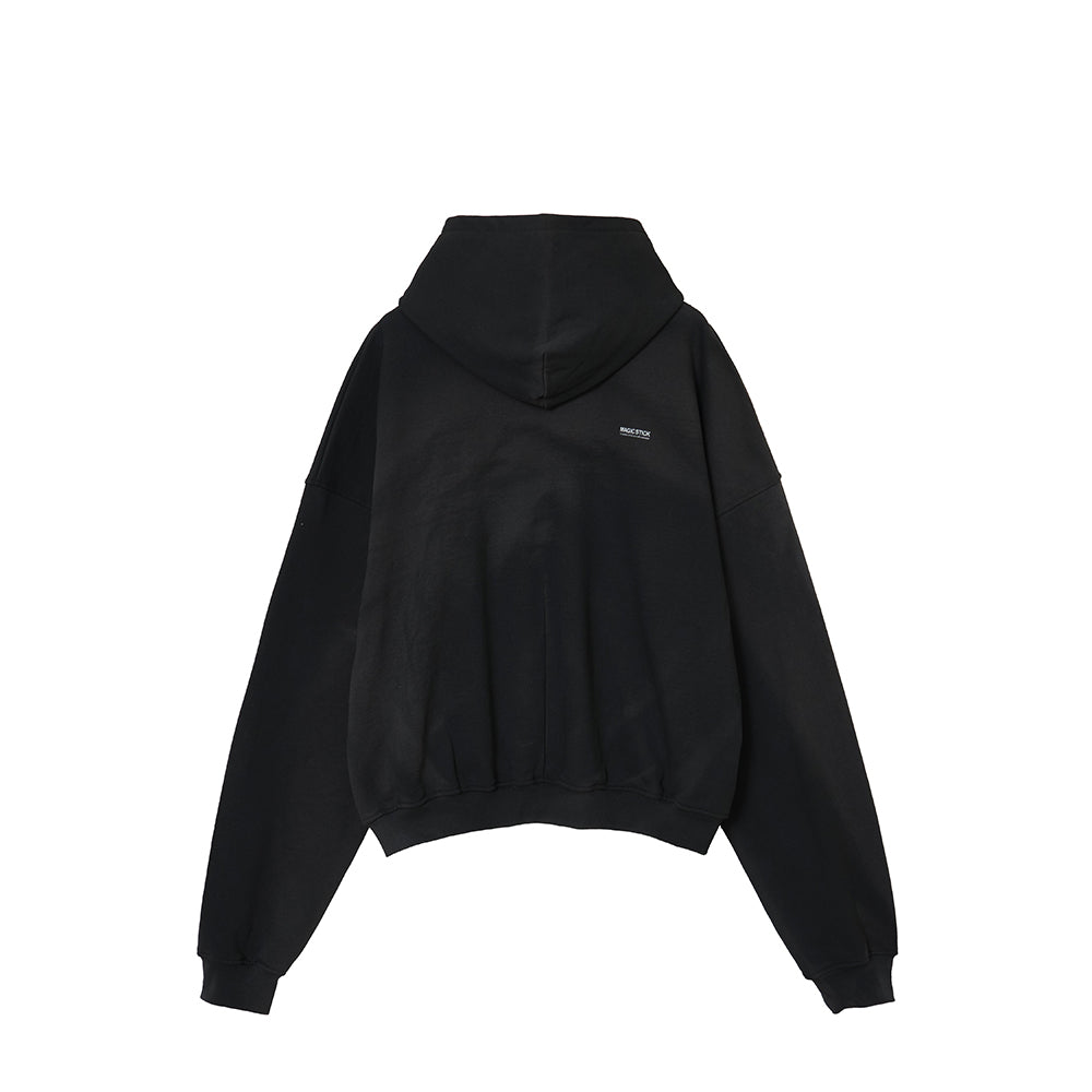 2 Tone Comfort Hoodie - Dark Grey with Spray