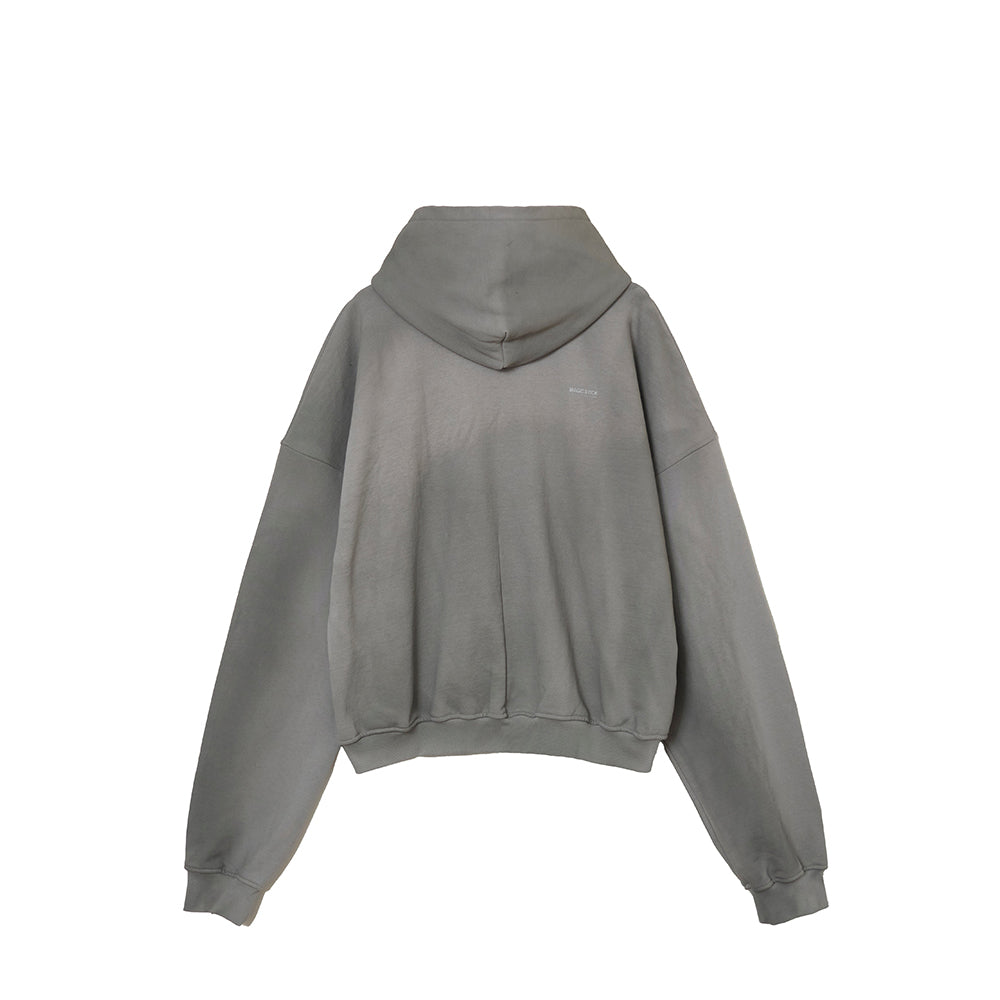 2 Tone Comfort Hoodie - Steel Grey with Spray