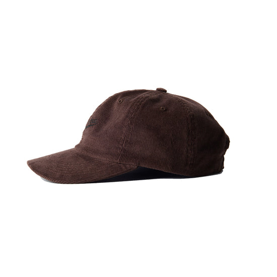 Fancy Logo 6 Panel Hat (Dark Mahogany)