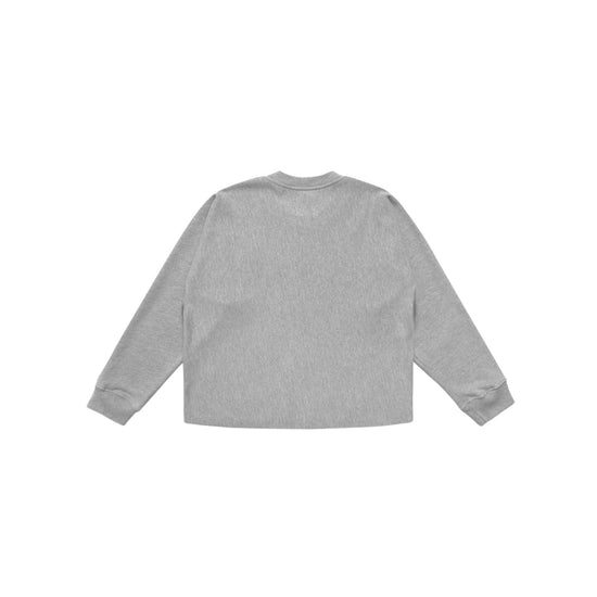 Cropped Crewneck Sweatshirt (Heather Grey)