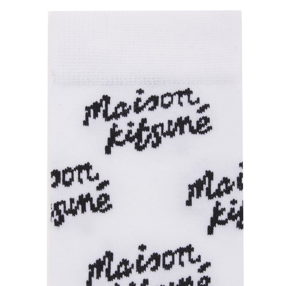 Handwriting All Over Socks (White)