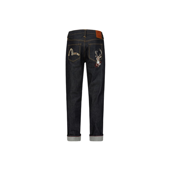 Deer Head Emb+Seagull Cord Emb Jeans (Indigo)