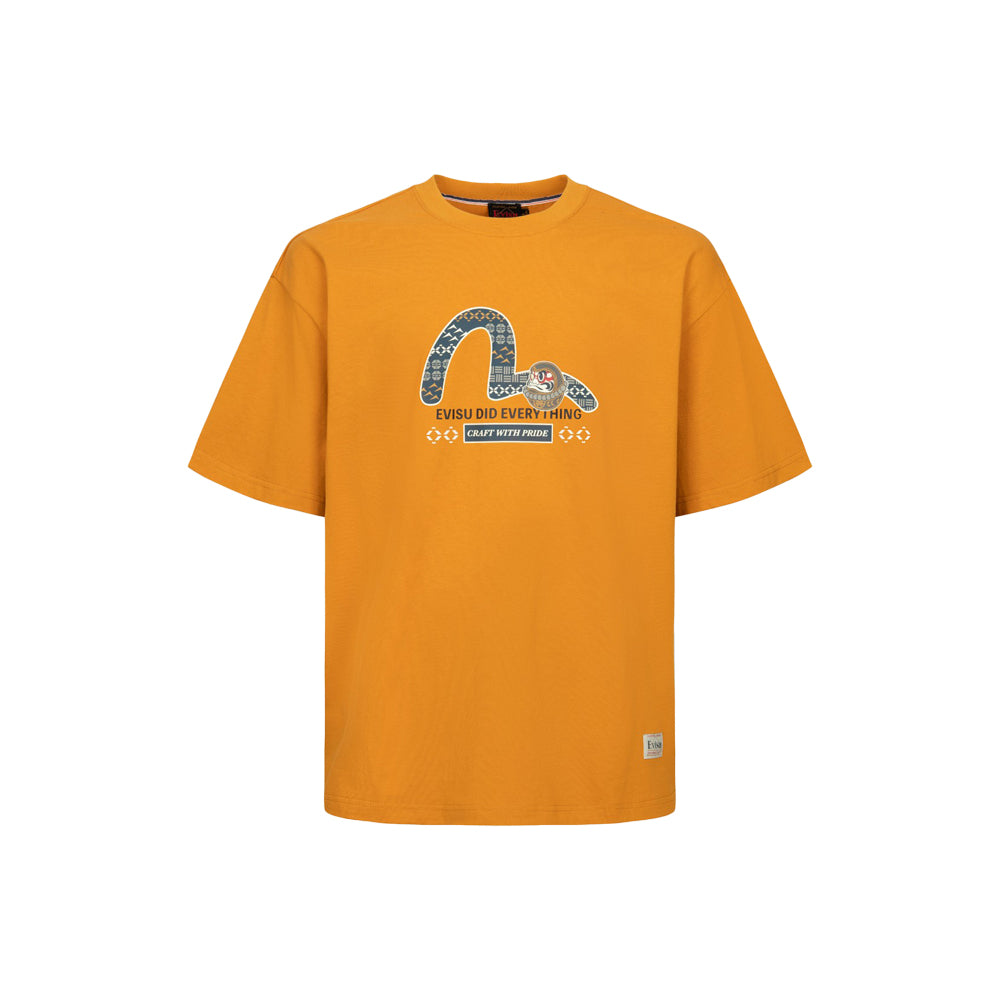 HT, Fair Isle Seagull Printed SS Tee (Orange)