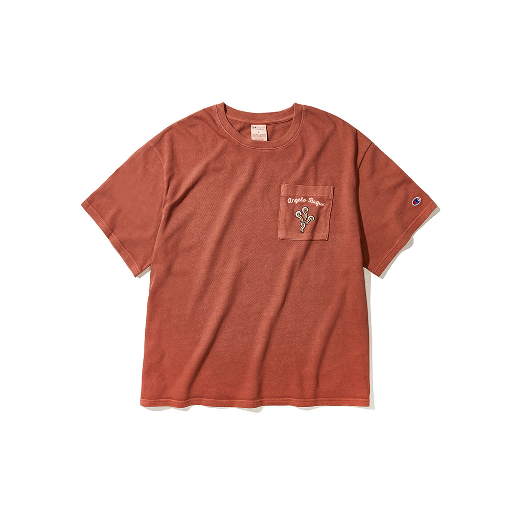 Angelo Baque x Champion Crewneck T-Shirt (Vintage Dye Chestnut)