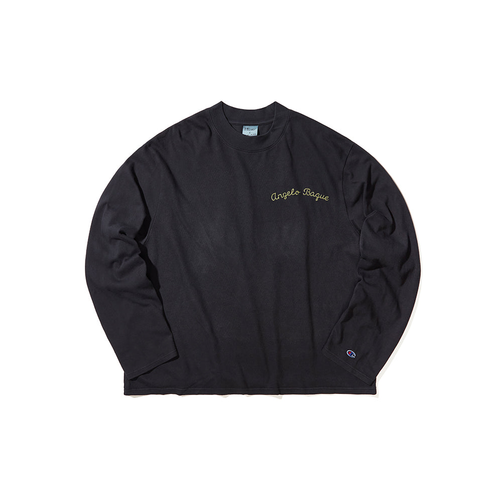 Angelo Baque x Champion Mock Turtle Neck Long Sleeves  (Vintage Dye Black)