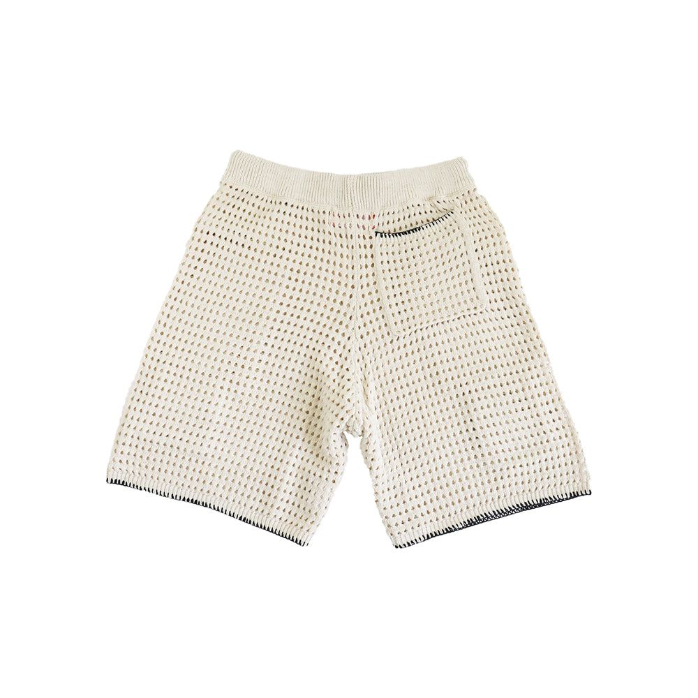 Crochet Cargo Basketball Shorts (Off White)