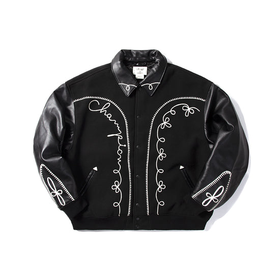 Angelo Baque x Champion Bomber Jacket (Black)