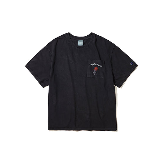 Angelo Baque x Champion  Crewneck T-Shirt (Vintage Dye Black)