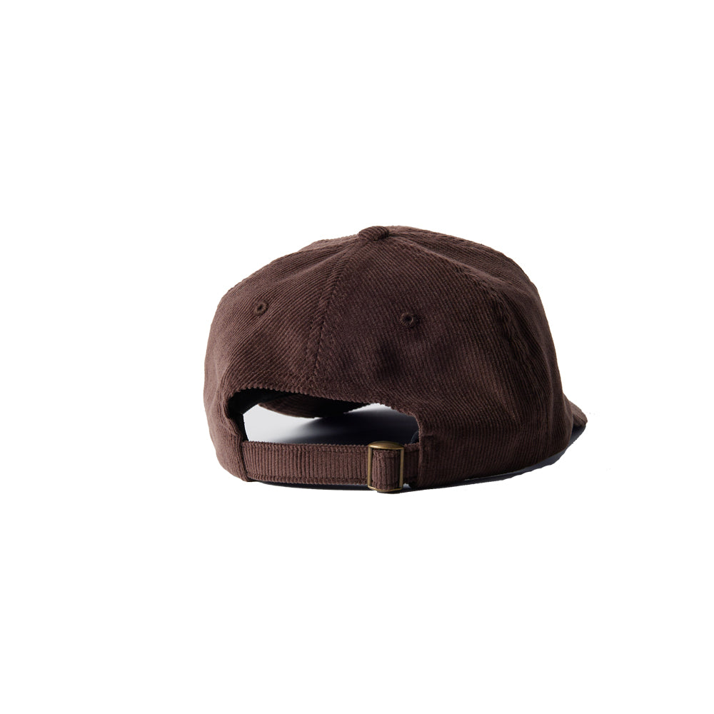 Fancy Logo 6 Panel Hat (Dark Mahogany)