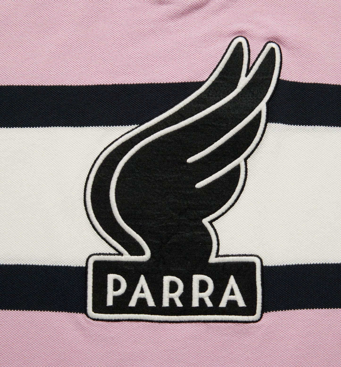 winged logo polo shirt (pink/off white)