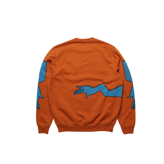 early grab crew neck sweatshirt (sienna orange)