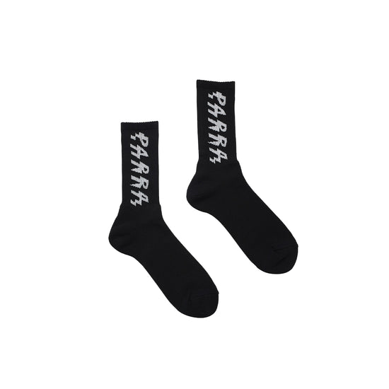 spiked logo crew socks (black)