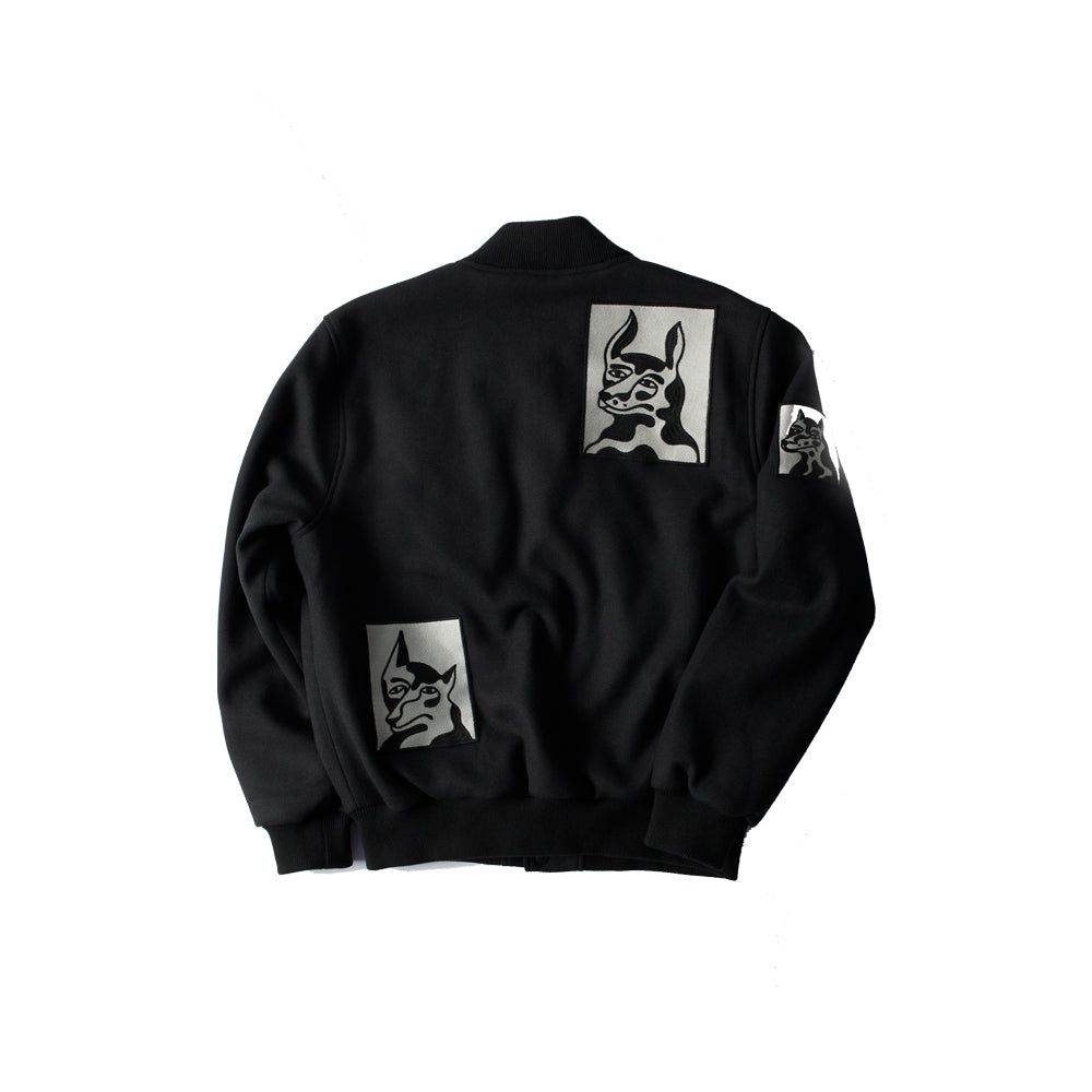 سترة جامعية بوجه كلب (أسود)