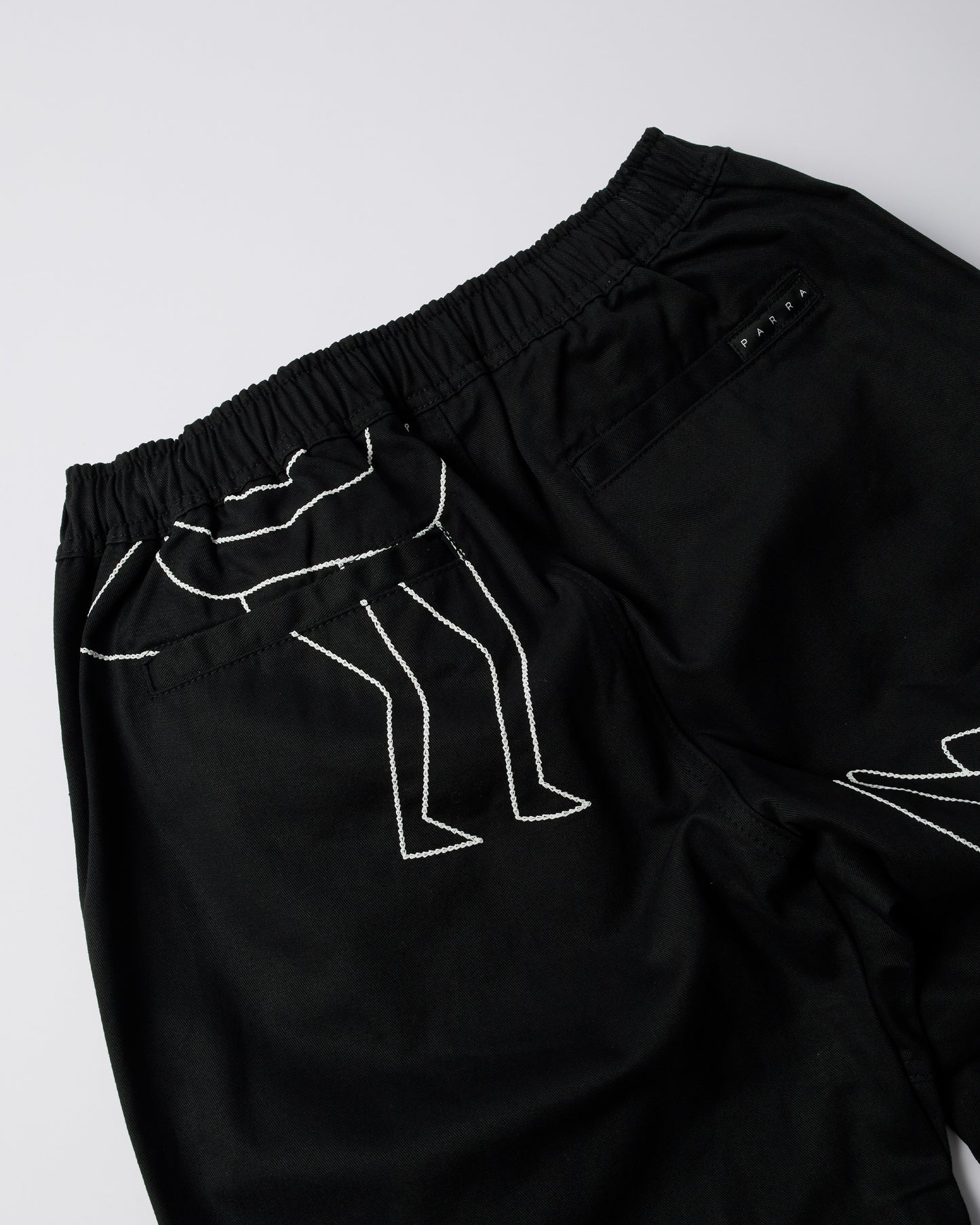 Stitched Up Duck Pants (Black/White)