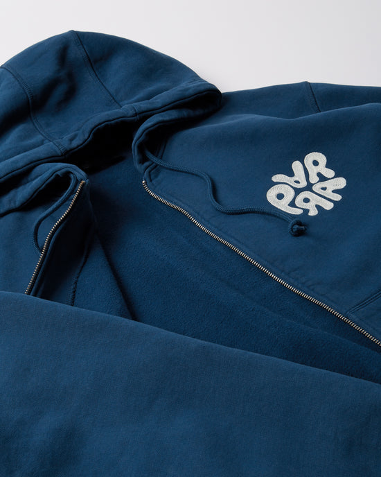 1976 Logo Zip Hooded Sweatshirt (Blue)