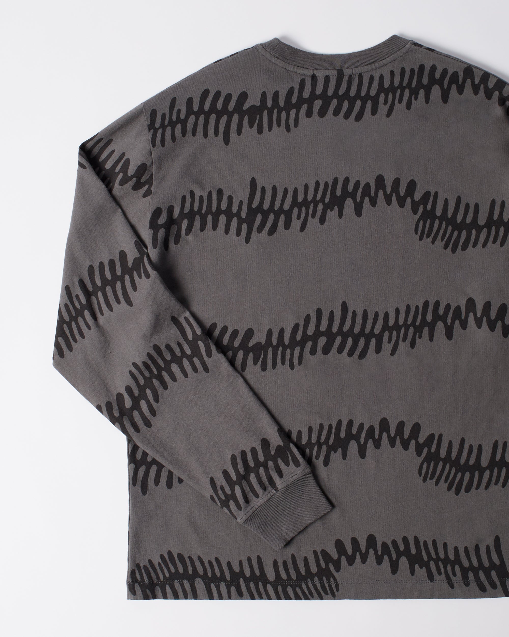 Stitched Skull Long Sleeve T-Shirt (Washed Brown)