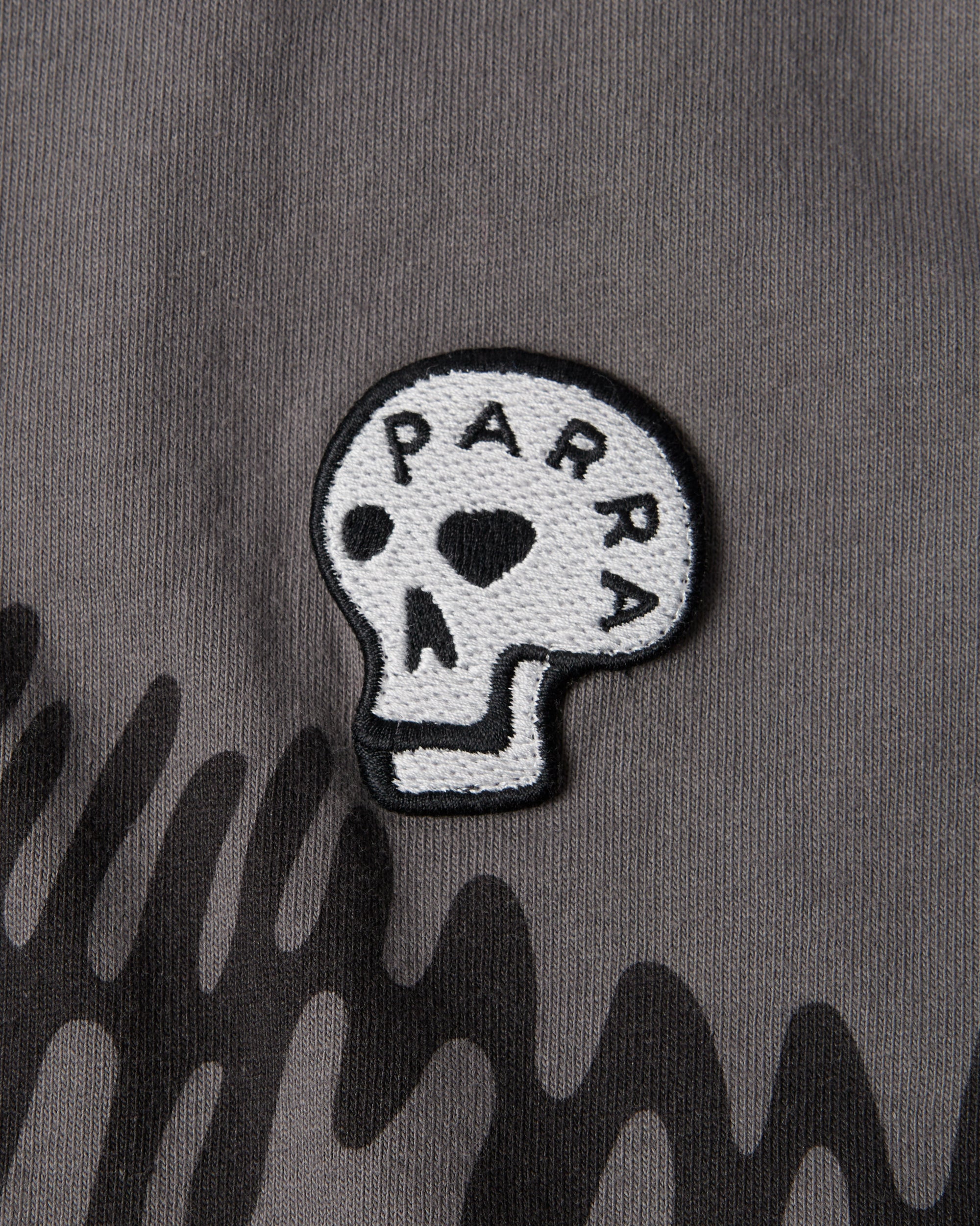 Stitched Skull Long Sleeve T-Shirt (Washed Brown)