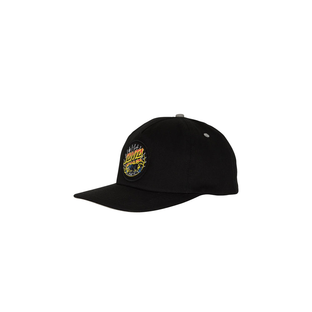 Kendall Wolf Dot Snapback Mid Profile Hat (Black)