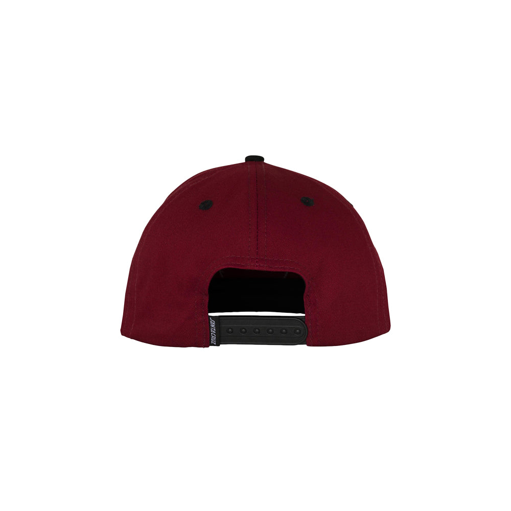 Kendall Wolf Dot Snapback Mid Profile Hat (Burgundy)