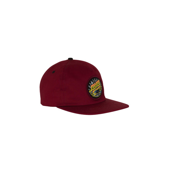 Kendall Wolf Dot Snapback Mid Profile Hat (Burgundy)