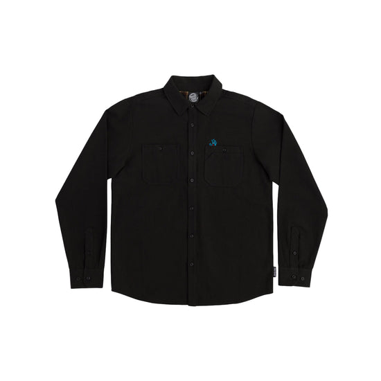 Screaming Hand Utility L/S Button Up Top (Black)