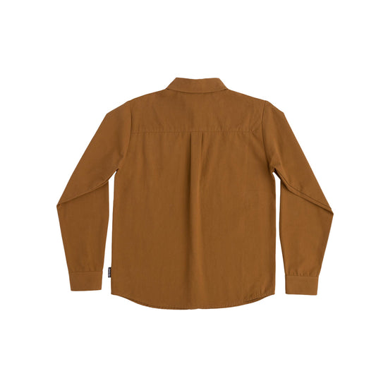 Screaming Hand Utility L/S Button Up Top (Dusty Brown)