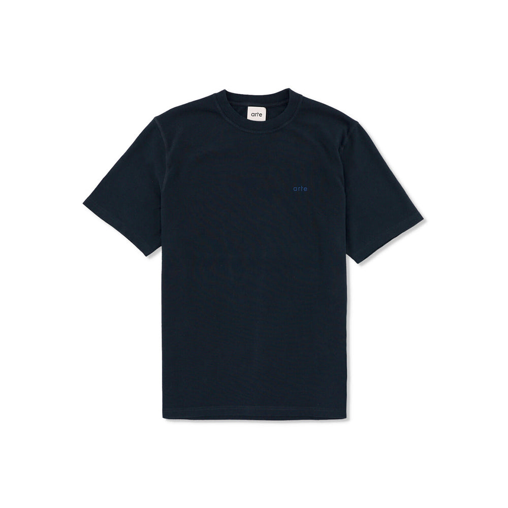 Arte Back Square Print T-Shirt (Navy)