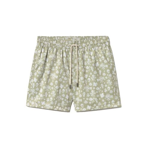 Classic Swim Shorts Beige Mexican Birds x Marion Deuchars