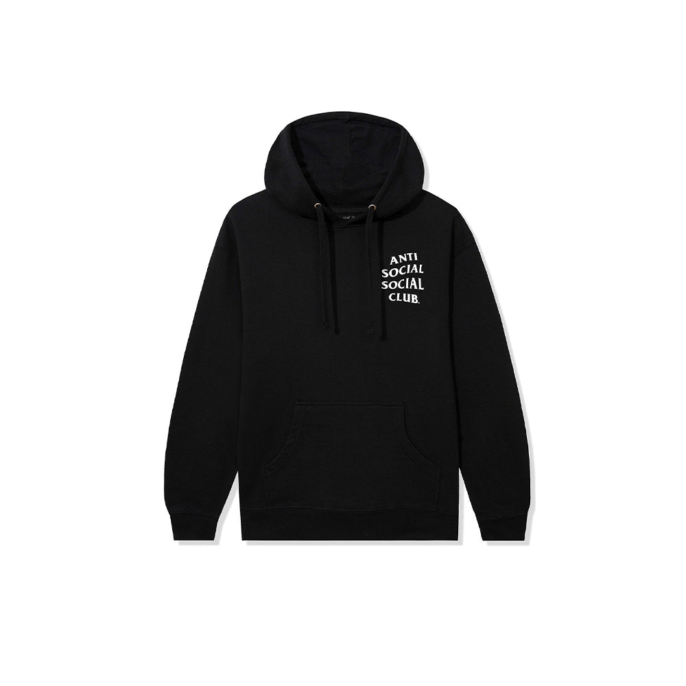 Abstract Applique Mind Games Hoodie - Black