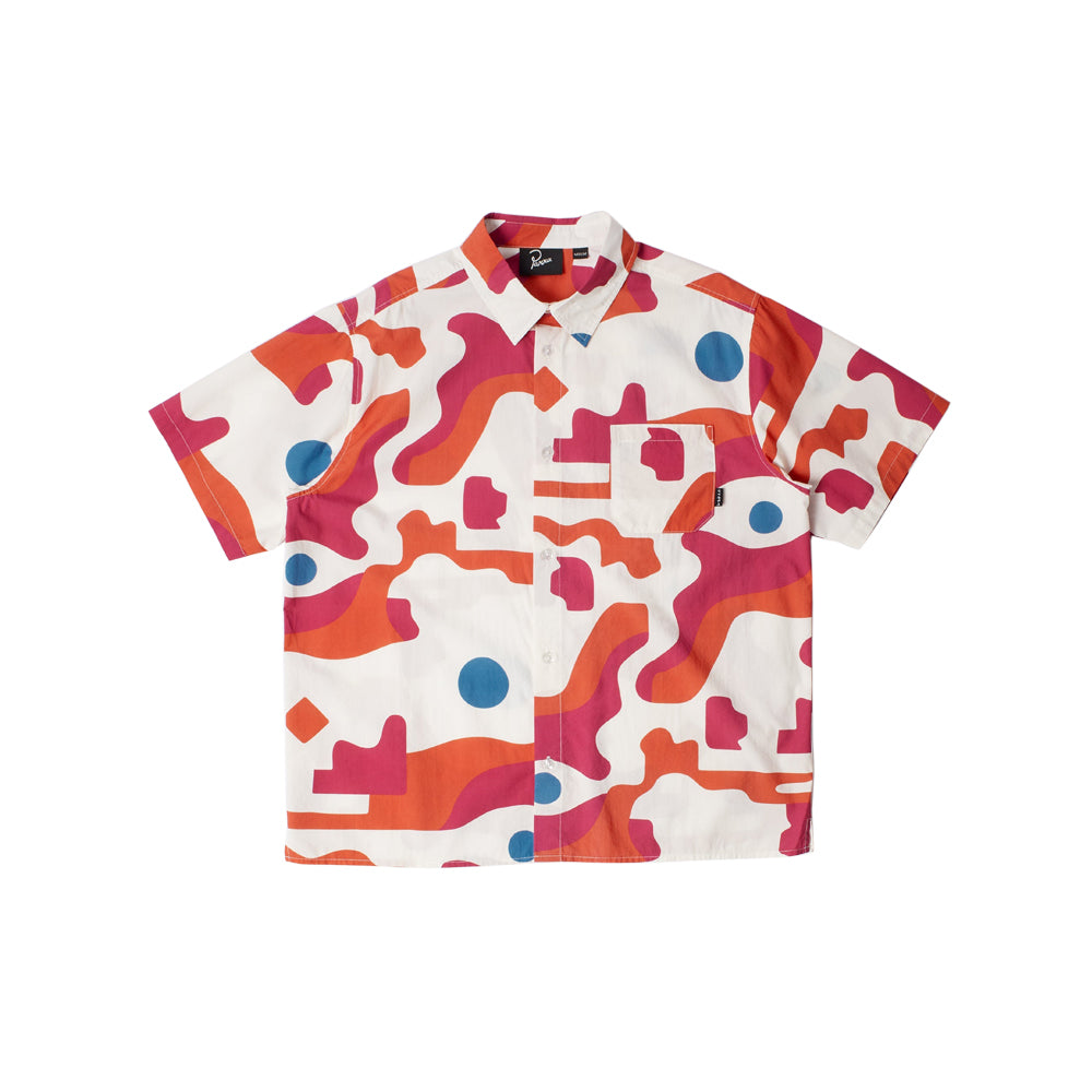 Abstract Mountain Short Sleeve Shirt - Red