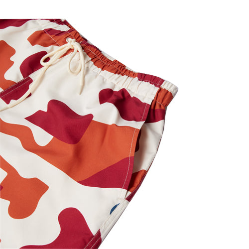 Abstract Mountain Swim Shorts - Red