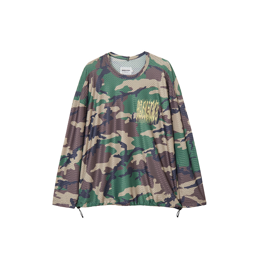Airflow Camo L/S T-Shirt - Woodland