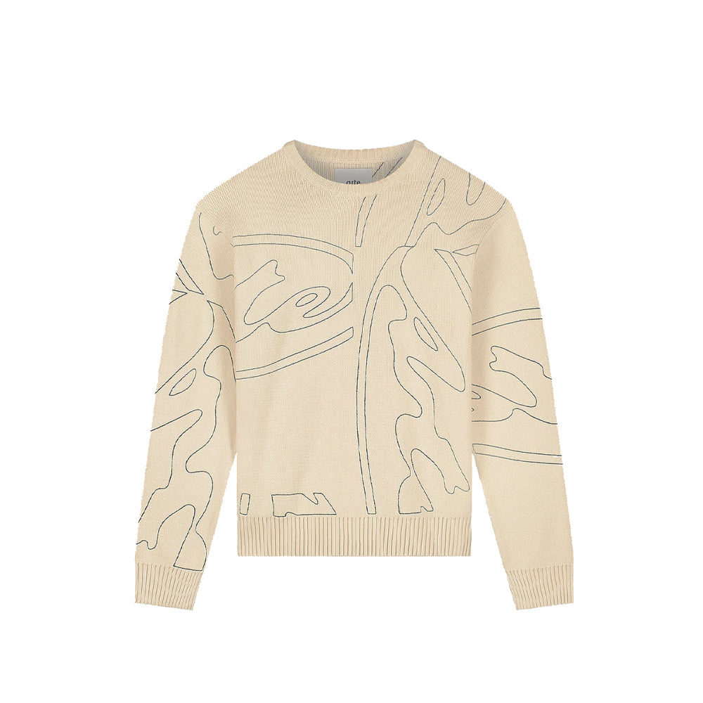 Allover Circle Logo Knit - Cream