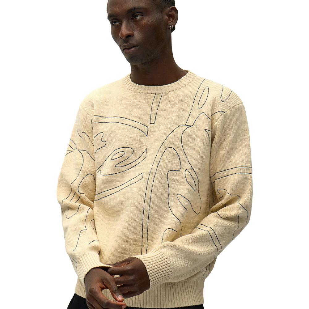 Allover Circle Logo Knit - Cream