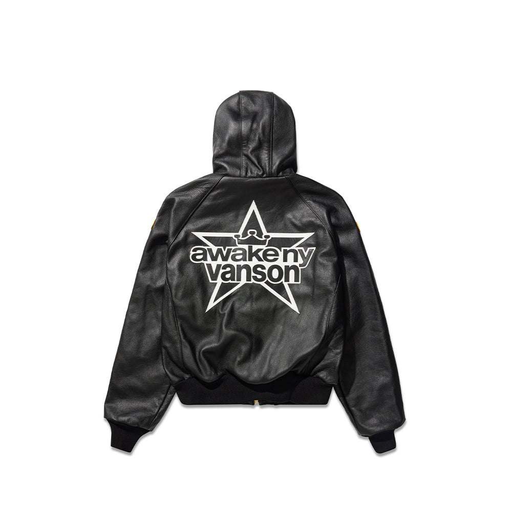 Awake NY x Vanson Leather Jacket - Black