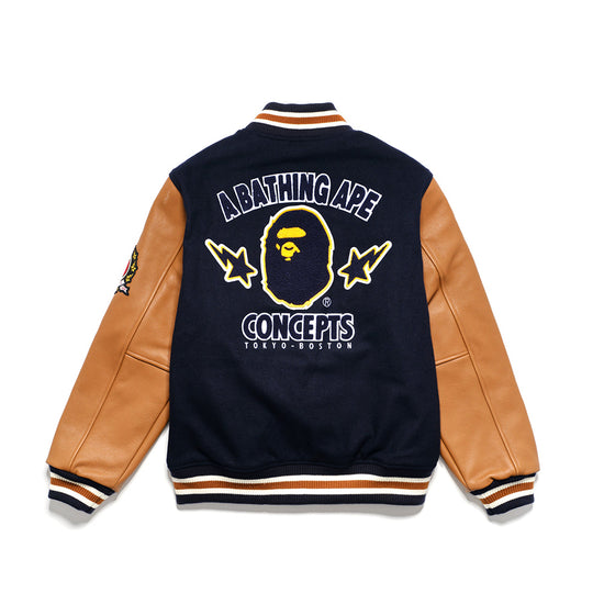 جاكيت BAPE X CONCEPTS VARSITY M (كحلي)