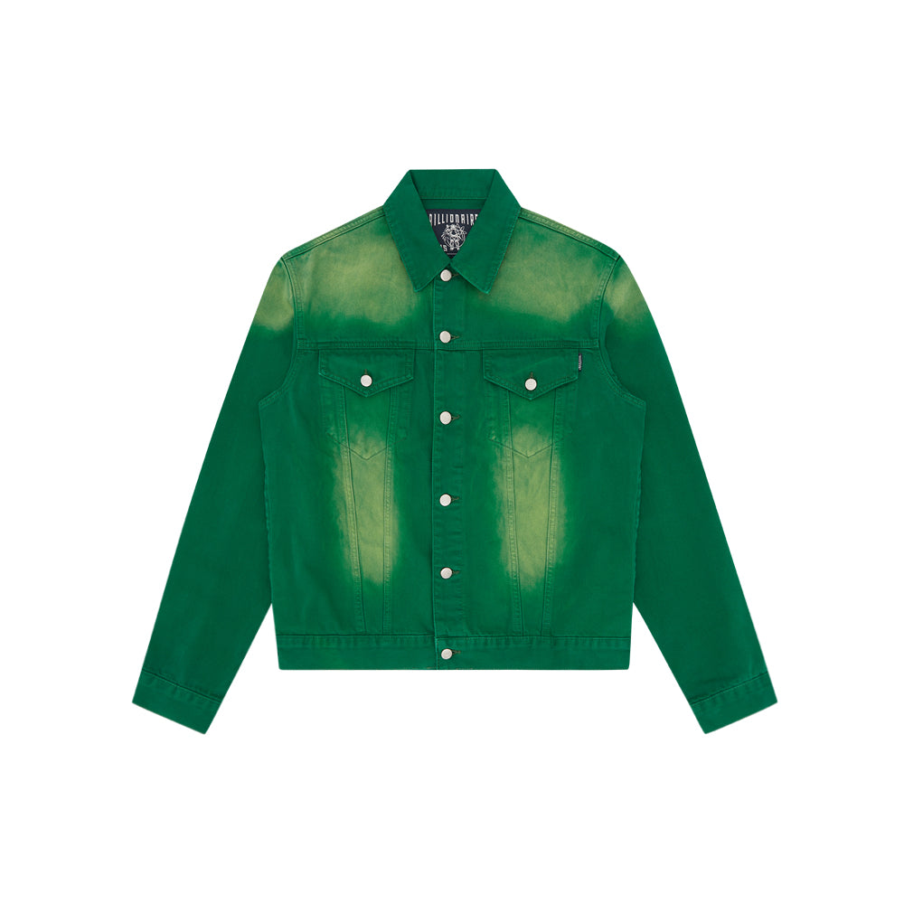 Garment Dyed Denim Jacket (Green)