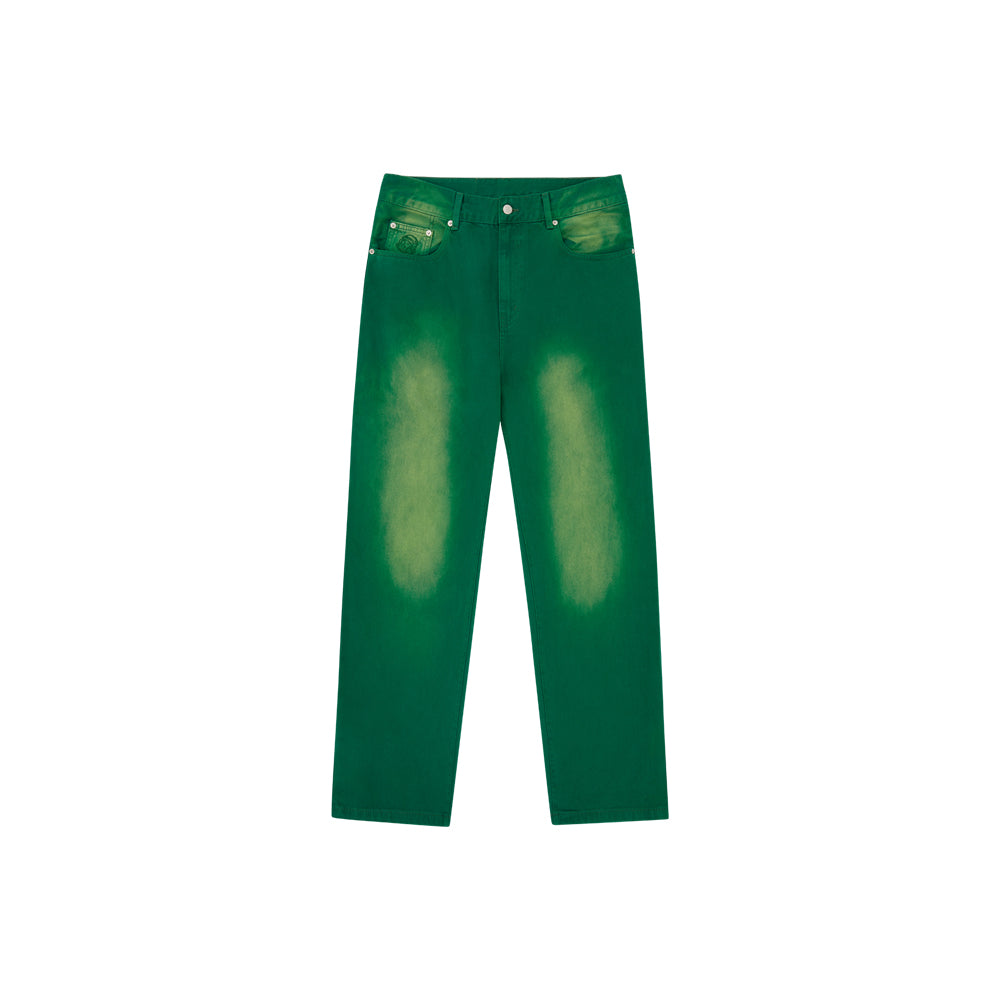 Garment Dyed Denim Pant (Green)