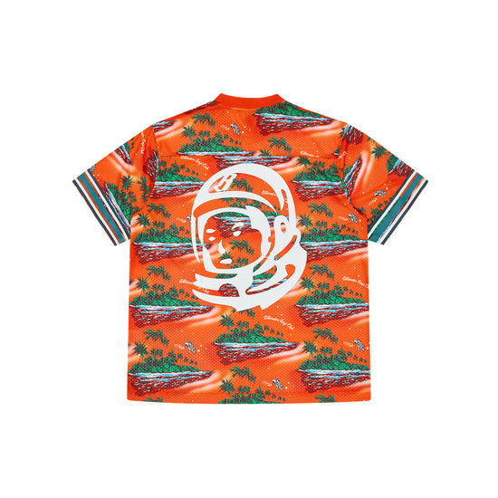 Tropical Island Print Football Top (Multi)