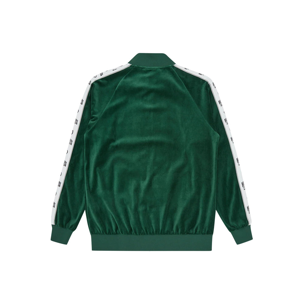 Small Arch Logo Taped Velour Track Top - Dark Green