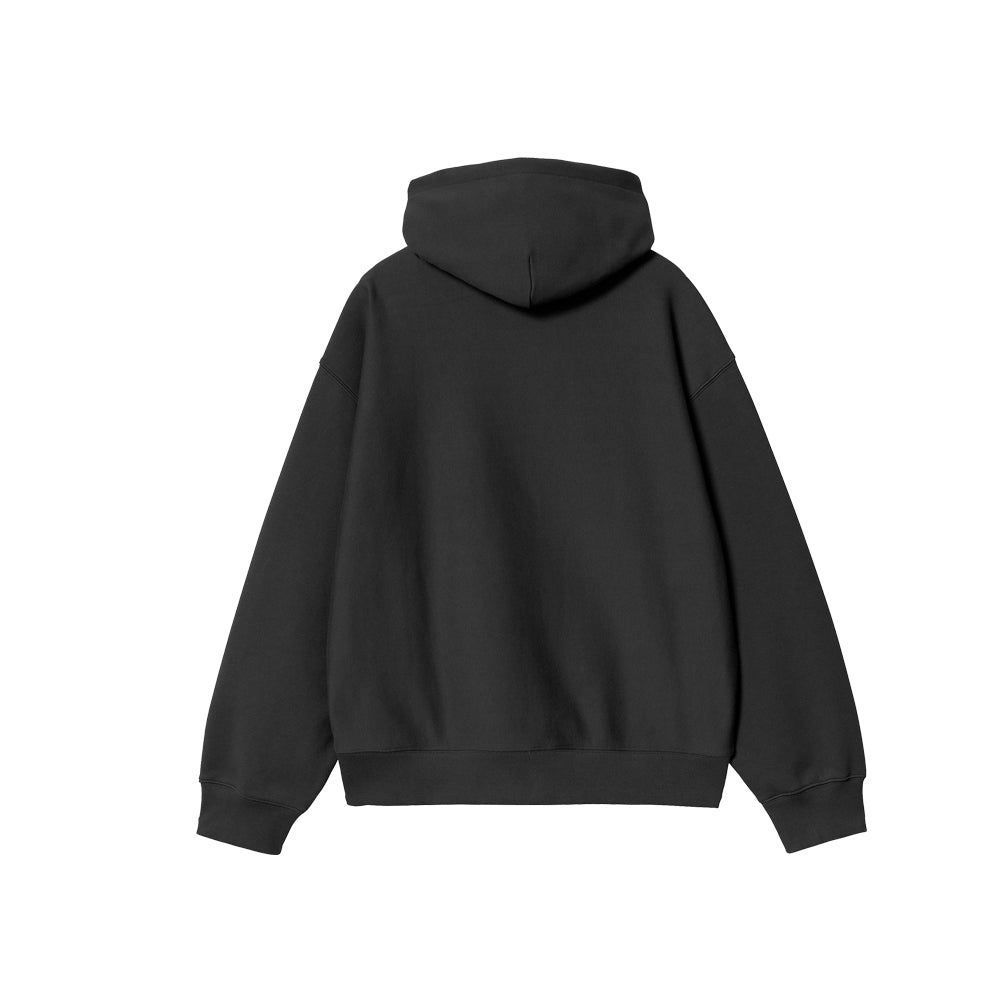 Hooded Label Script Sweat (Black)