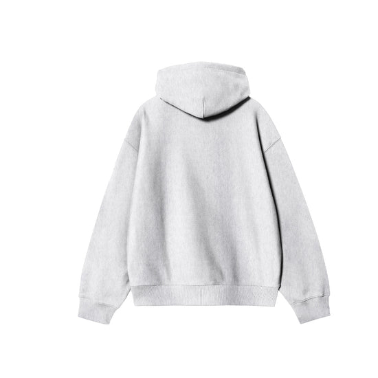 Hooded Label Script Sweat (Ash Heather)