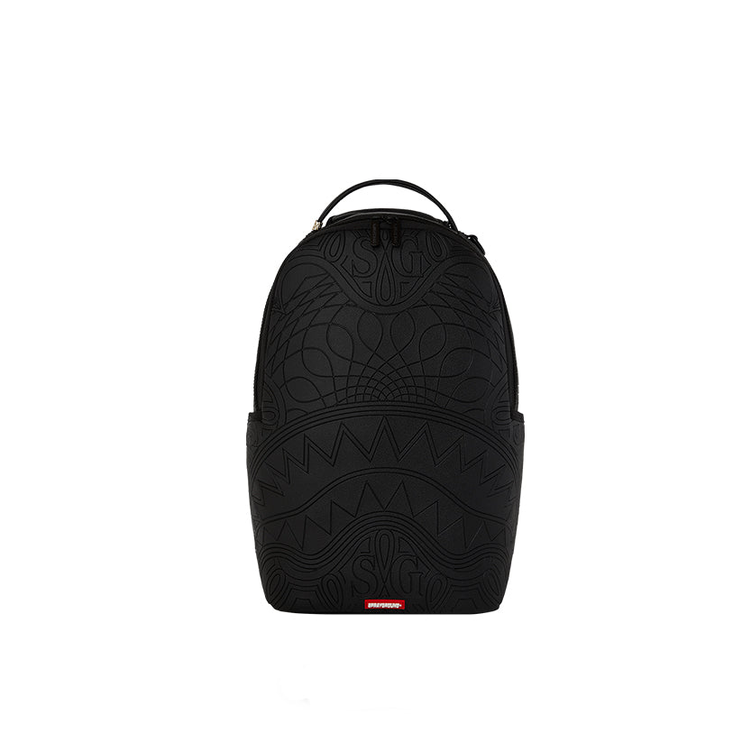 Tonal Monogram Emboss Shark Backpack - Black