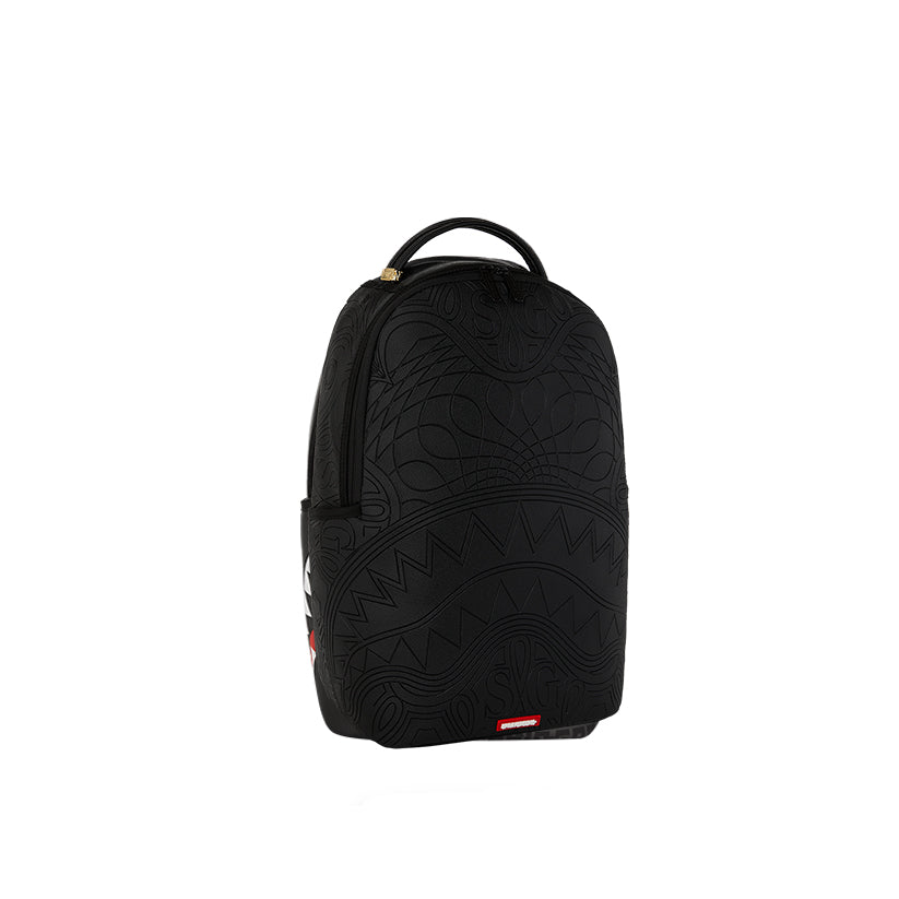 Tonal Monogram Emboss Shark Backpack - Black