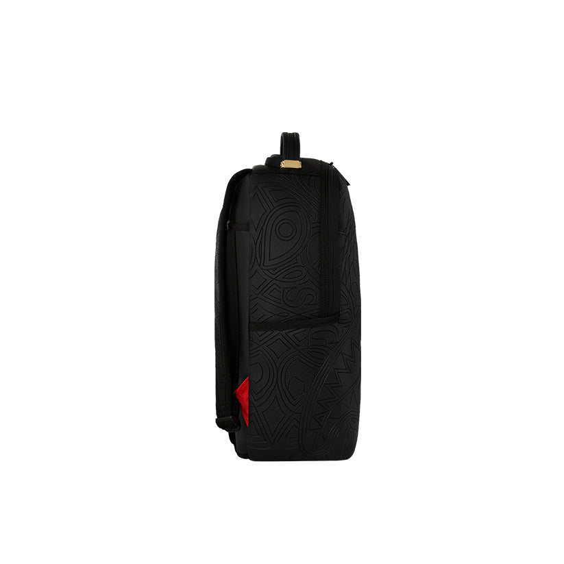Tonal Monogram Emboss Shark Backpack - Black