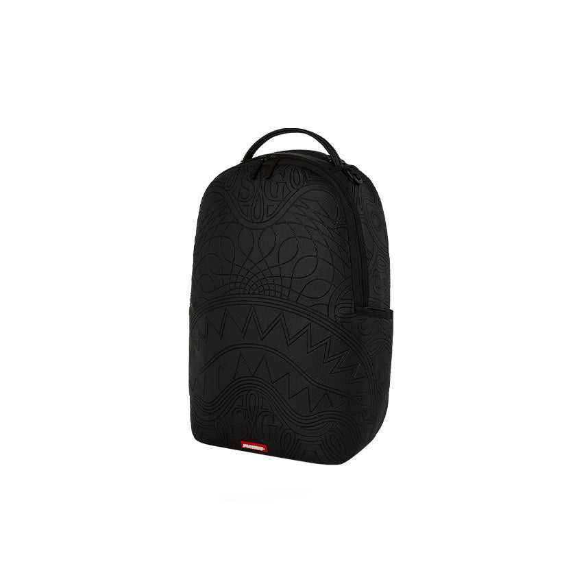 Tonal Monogram Emboss Shark Backpack - Black