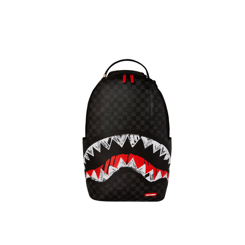 Scribble Shark Backpack - Black