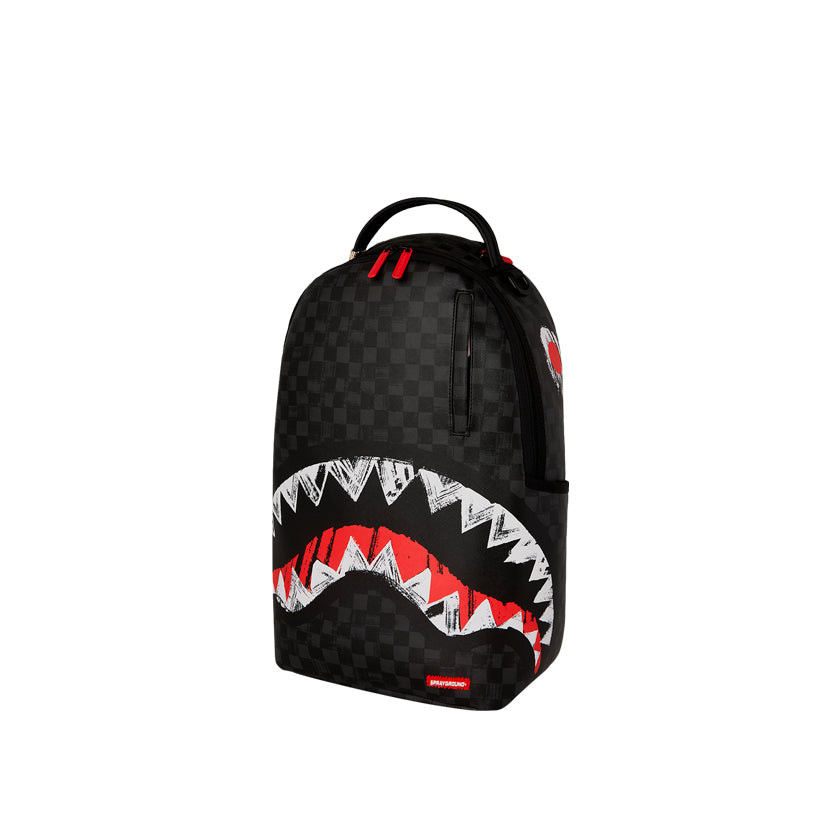 Scribble Shark Backpack - Black