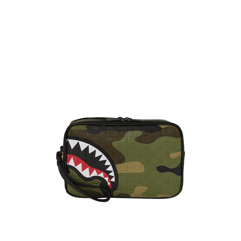 Woodland Camo Check Toiletry Bag - Camo