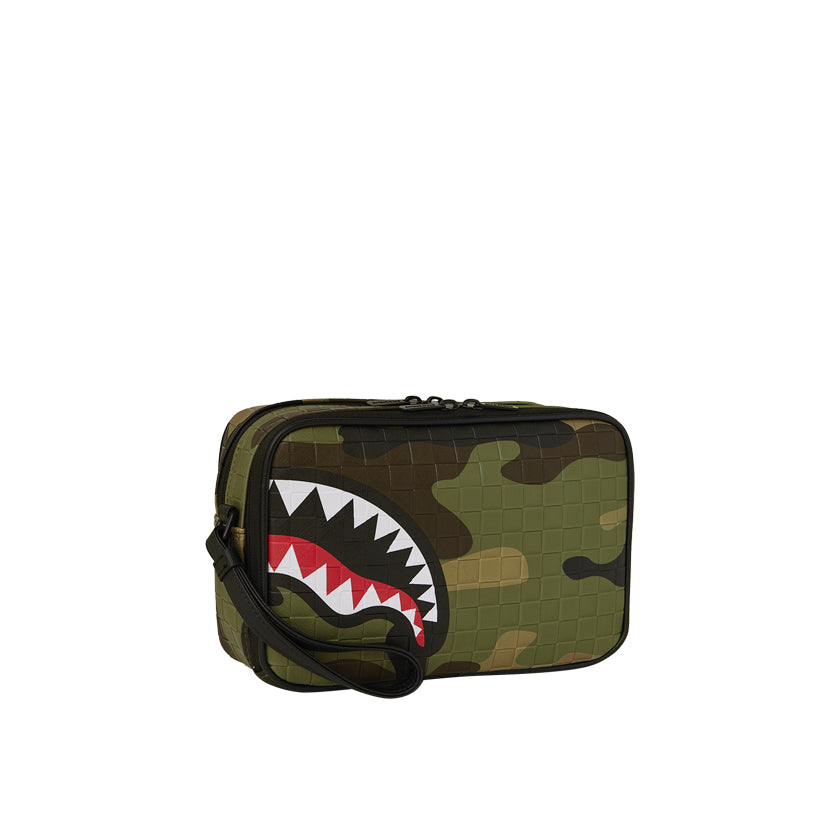 Woodland Camo Check Toiletry Bag - Camo